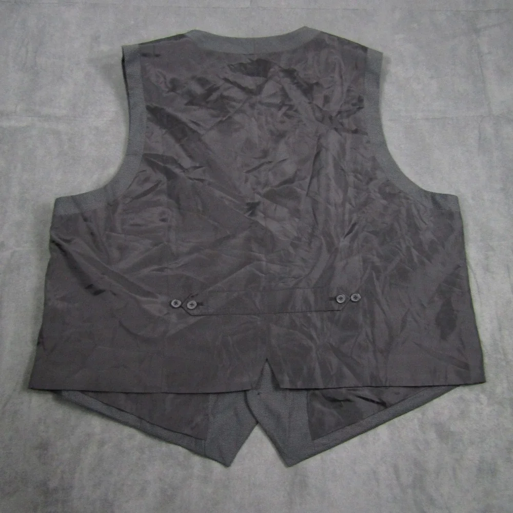 Alfani Suit Vest Mens 2XB Gray Big & Tall Formal Wedding Business Waistcoat
